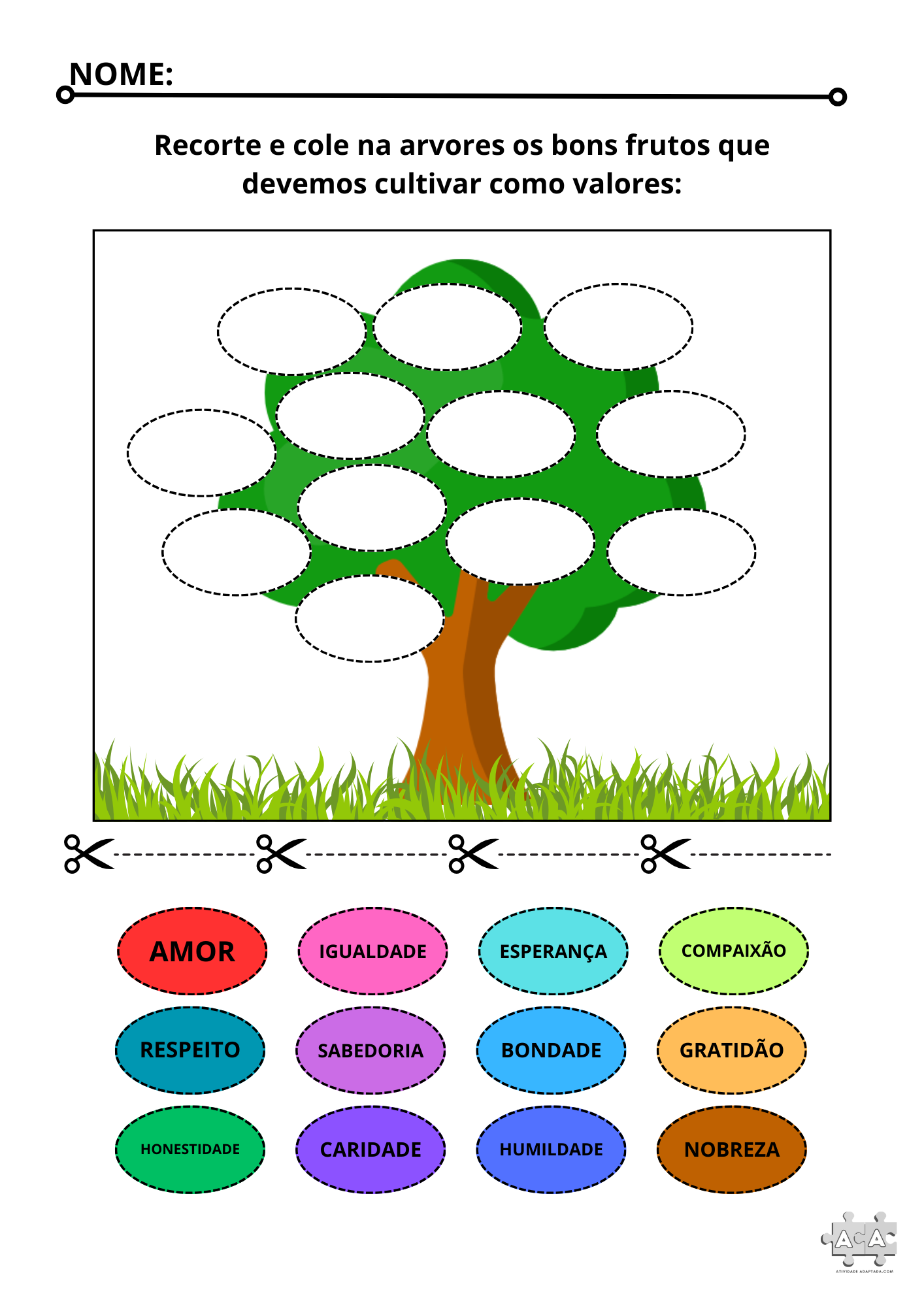 Arvore dos valores (corres associativas)